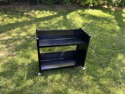 Rolling 2 Shelf Book Cart / Bookcase