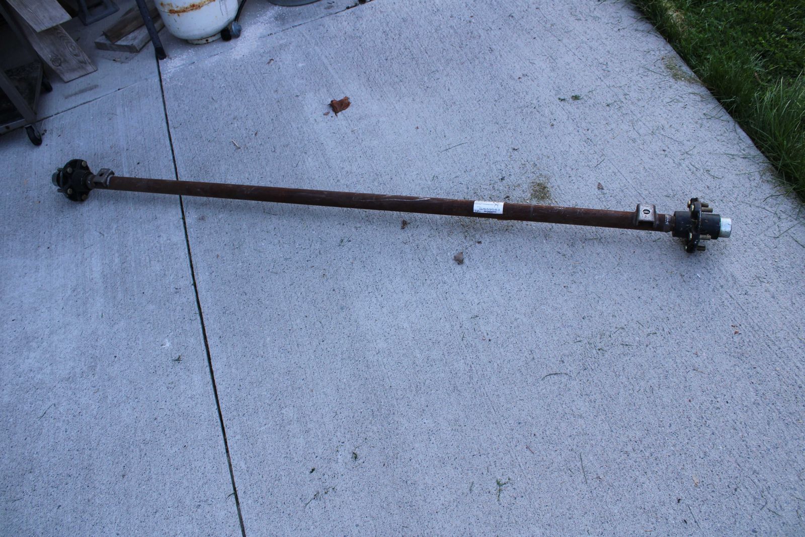 6 foot (72 inch) Trailer Axle with 5-lug hubs