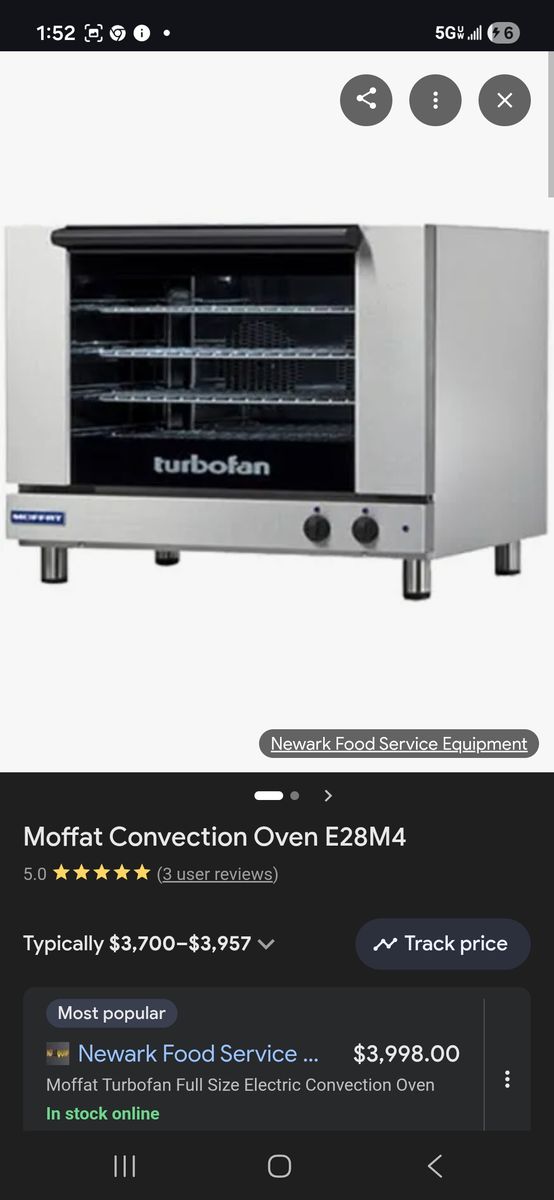 Morffat commercial grade turbo grade pizza oven