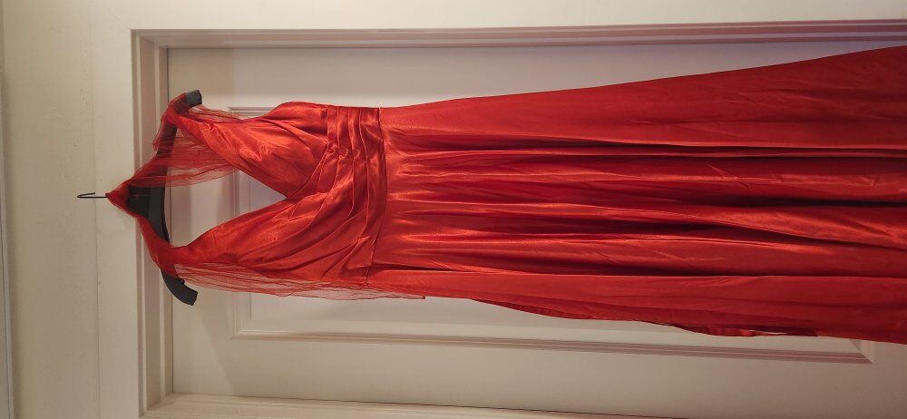 Red Satin Formal Gown