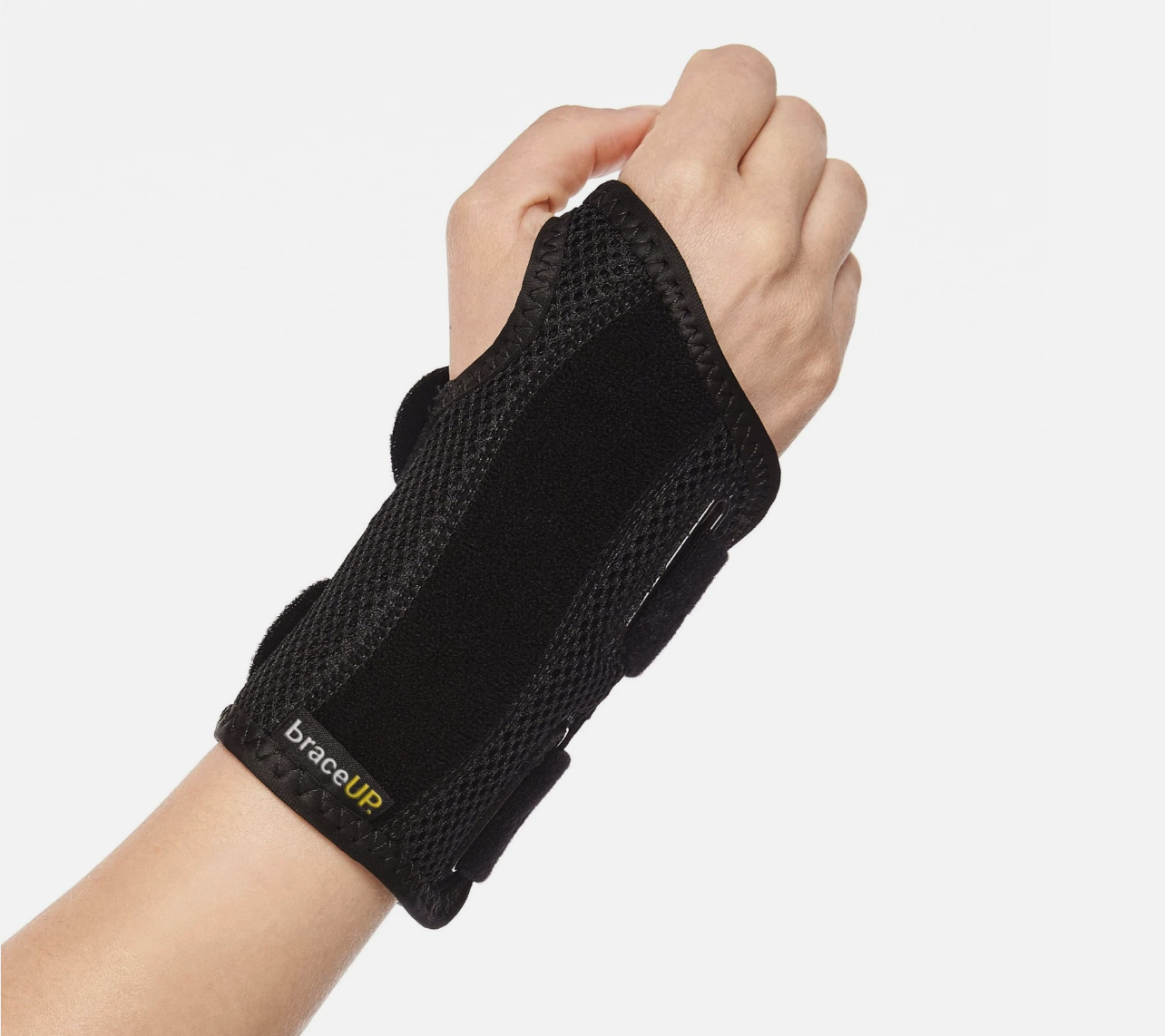 BraceUP Right Wrist Brace S/M Carpal Tunnel Splint Arthritis Support Black