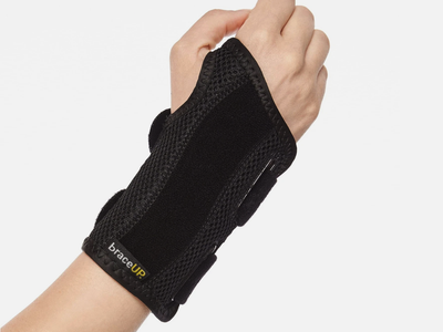 BraceUP Right Wrist Brace S/M Carpal Tunnel Splint Arthritis Support Black