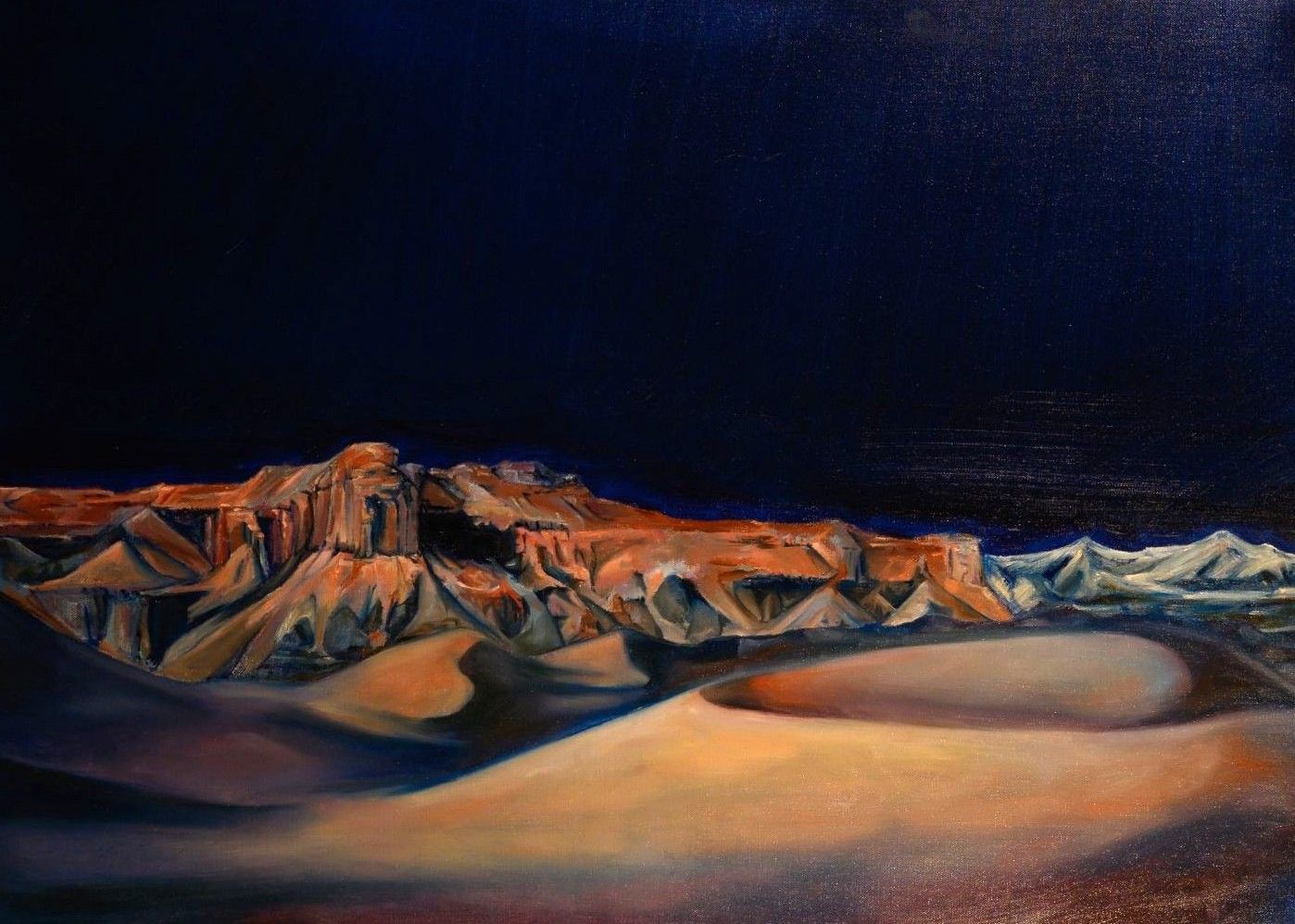 Original Oil Painting "Desert Nocturne" by Matt Haag | 40 x 30 in | One of a Kind