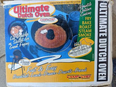 Camp Chef Ultimate Dutch Oven Cast Iron Camping Cooker with VersaLift Tool