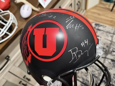 University of Utah Utes Autographed Football Helmet