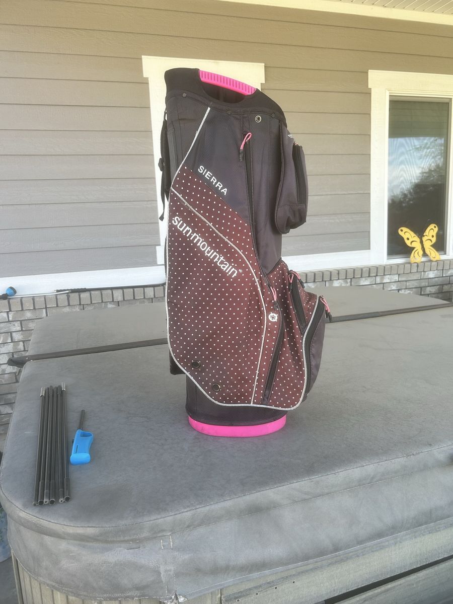 Sun Mountain Women's Golf Cart Bag - Black & Pink 14-Way Divider