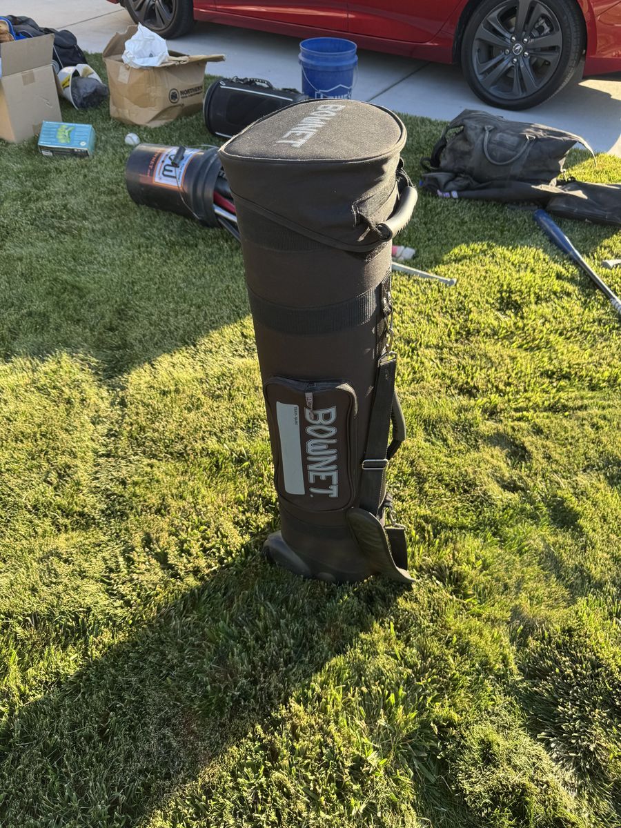 Bownet Black Wheeled Bat Bag With Multiple Bats