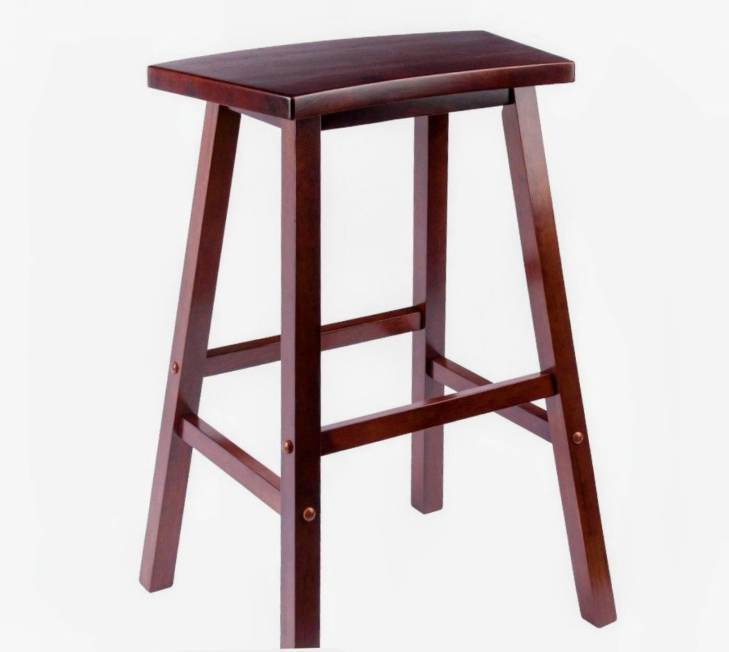 Bar stools (2) 29"h walnut wood $20 each