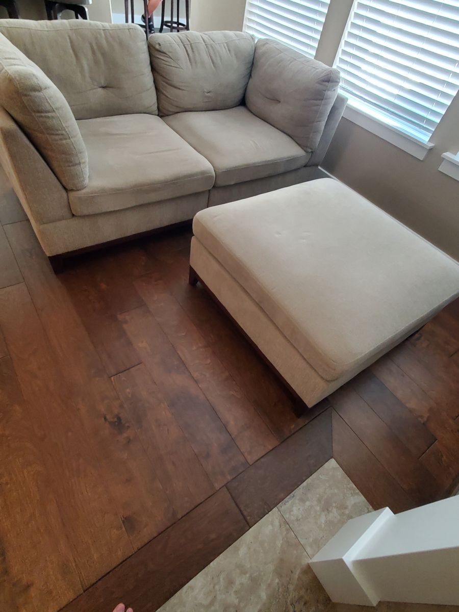 Love seat with ottoman- Beige