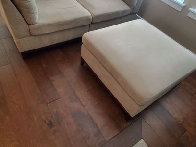 Love seat with ottoman- Beige