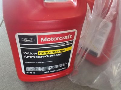 2 Motorcraft Ford Yellow Concentrated Antifreeze/Coolant VC-13-G, 1 US Gallon
