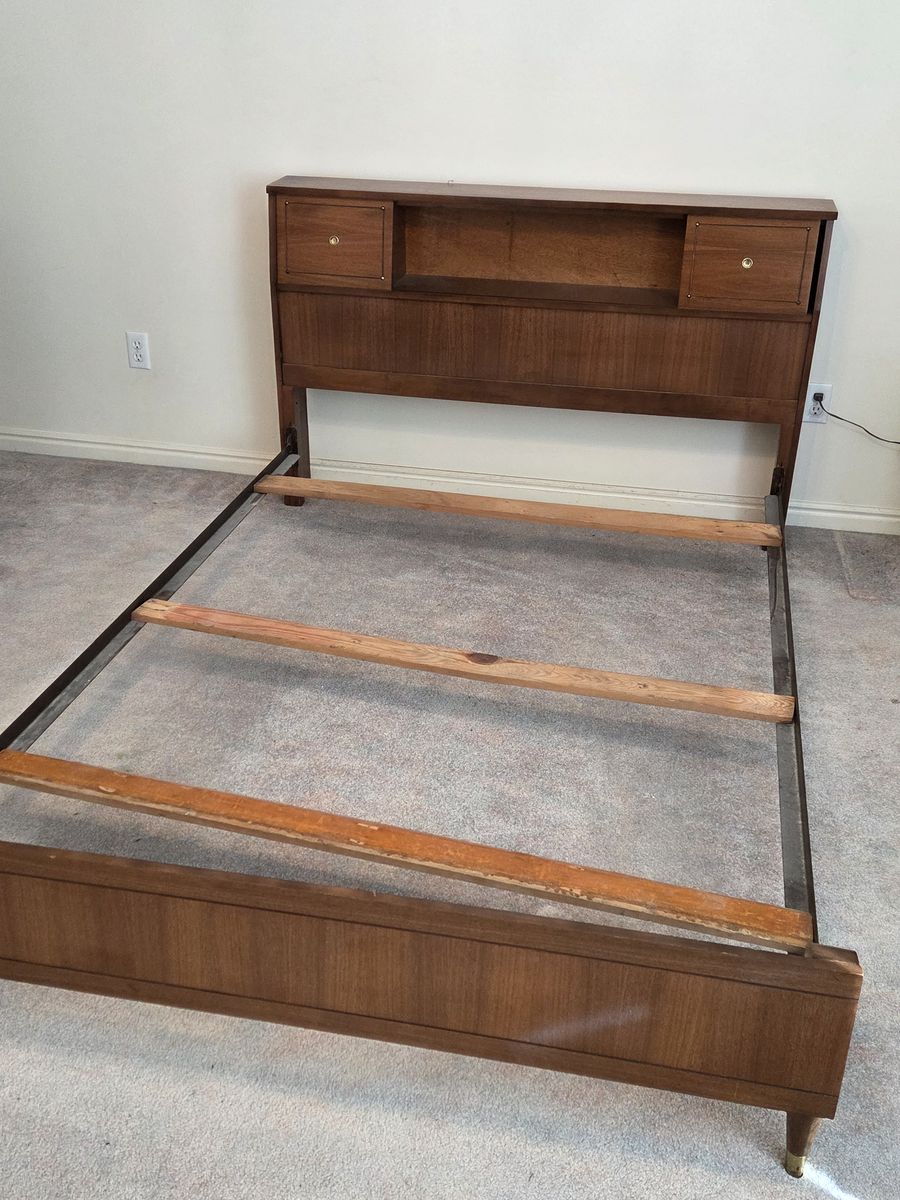 Queen Bed Antique Headboard and Frame