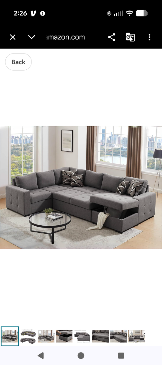 Large sectional with pull out bed