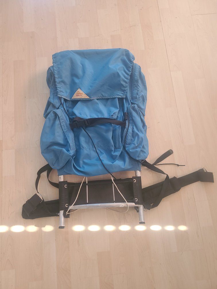 Kelty Vintage External Frame Backpack - Blue, Large Capacity for Hiking & Camping