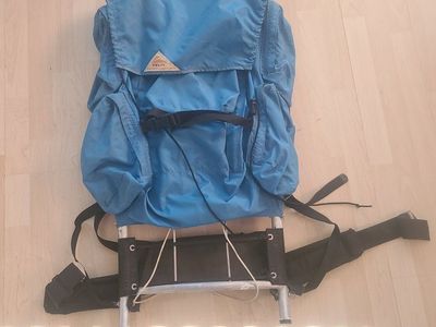 Kelty Vintage External Frame Backpack - Blue, Large Capacity for Hiking & Camping