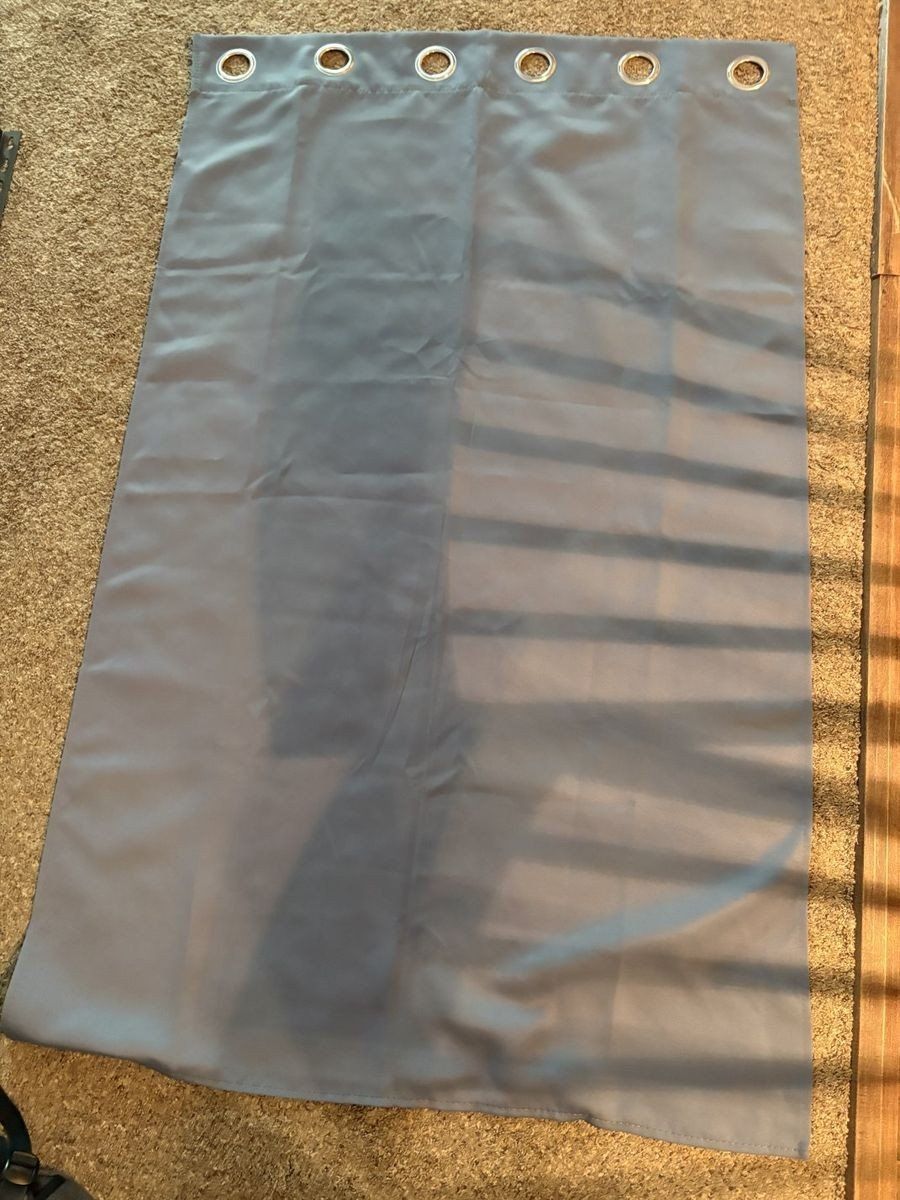 8 Panels Dusty Blue Grommet Top Blackout Curtains 34" W 55" H