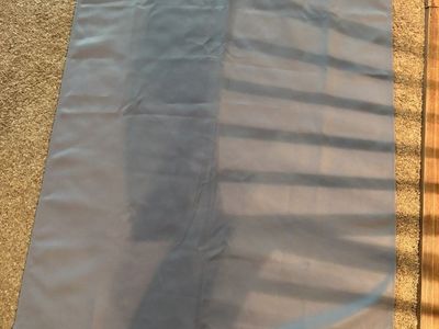 8 Panels Dusty Blue Grommet Top Blackout Curtains 34" W 55" H