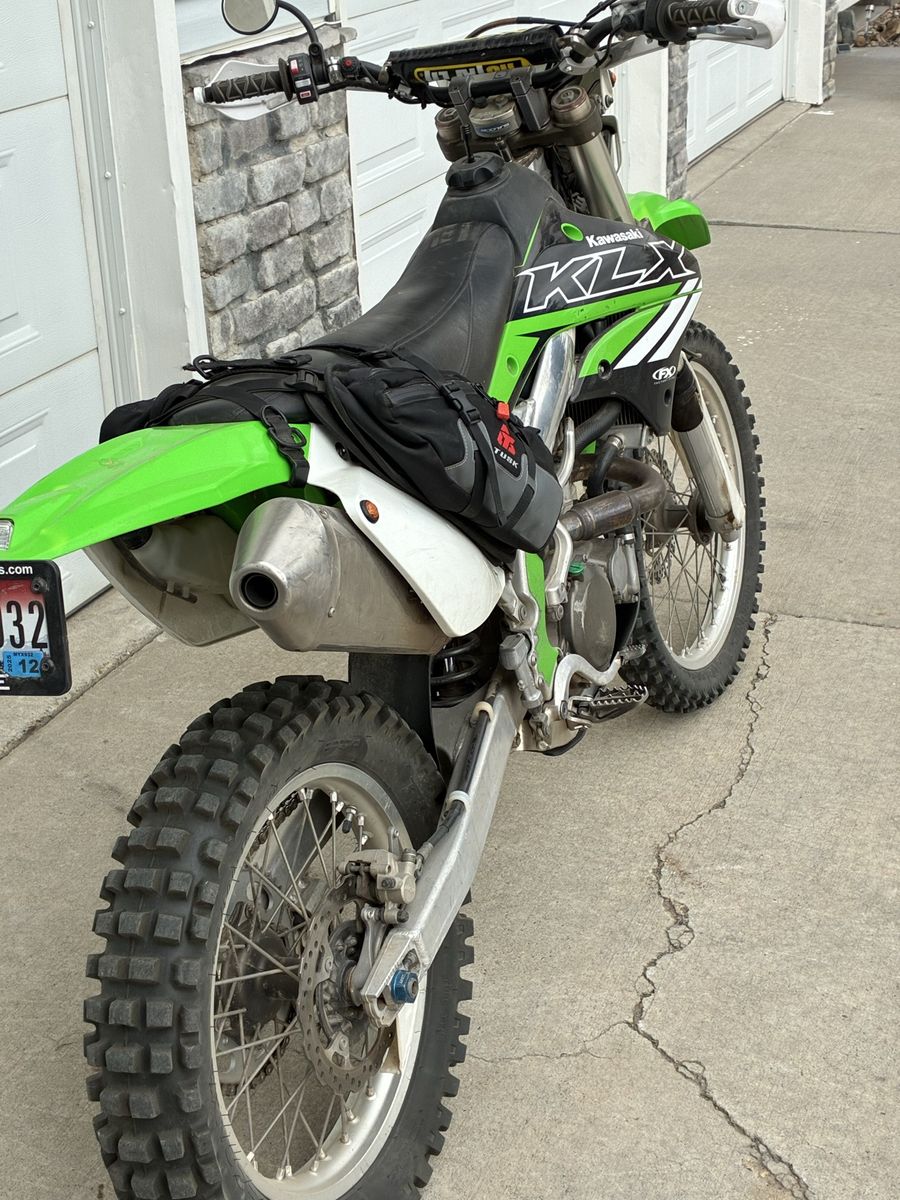 Kawasaki KLX Off-Road / Dual Sport Motorcycle with Tusk Luggage Bags