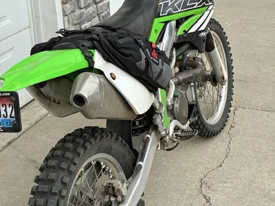Kawasaki KLX Off-Road / Dual Sport Motorcycle with Tusk Luggage Bags