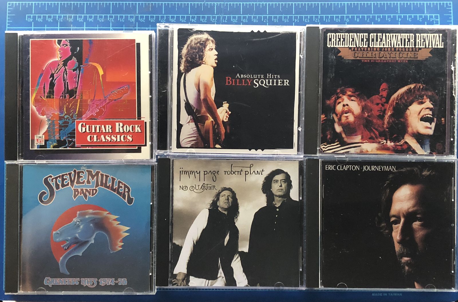 CCR, Eric Clapton, Steve Miller,  Page/Plant, Billy Squire GH, and TL's Guitar Rock Compact Discs