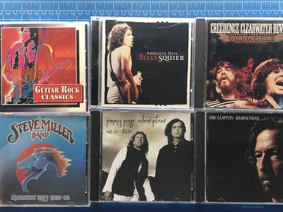 CCR, Eric Clapton, Steve Miller, Page/Plant, Billy Squire GH, and TL's Guitar Rock Compact Discs