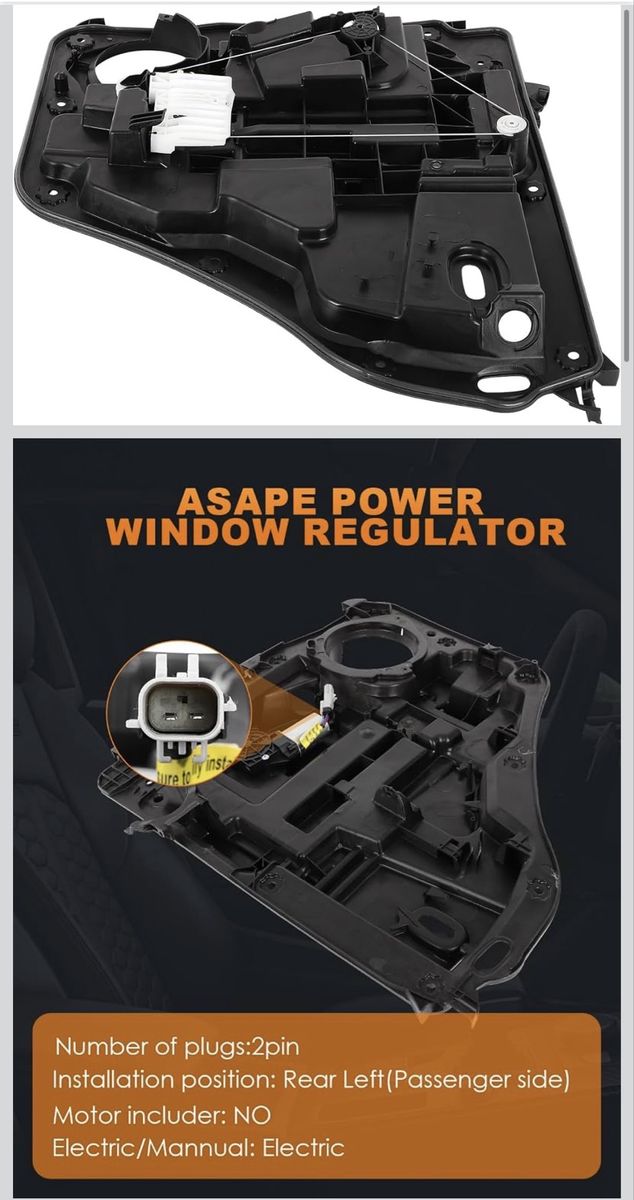 Rear Left Driver Side Power Window Regulator with Motor