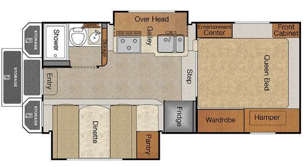 2015 Lance Lance 1052 Truck Camper Rear Bath