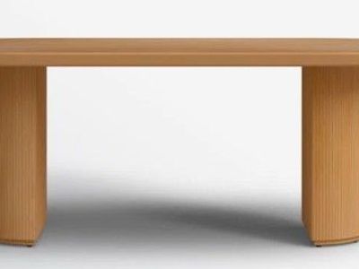 New - Abberton Dining Table BASE ONLY, Walnut.