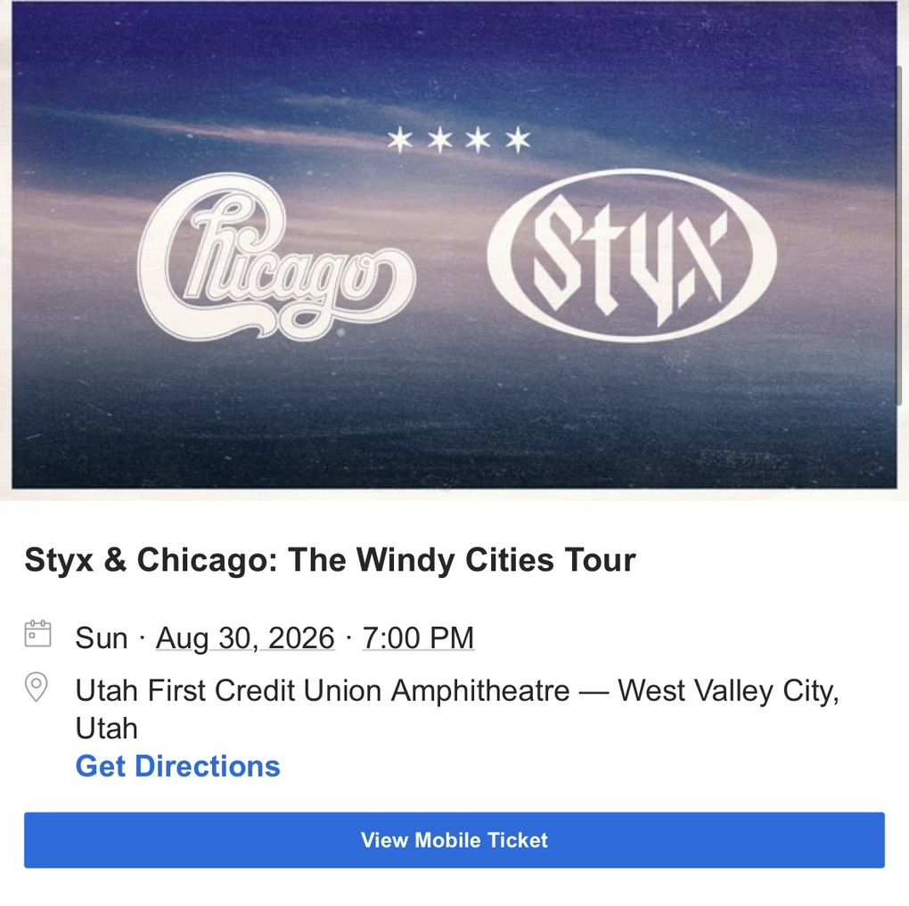 4 Tix Chicago/Styx Lawn Chairs Fast Lane