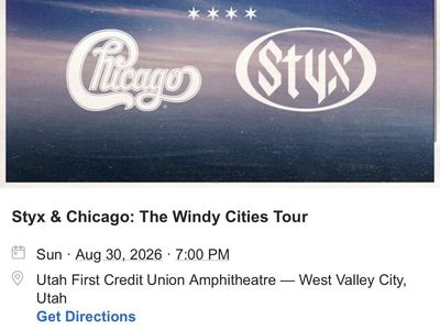 4 Tix Chicago/Styx Lawn Chairs Fast Lane
