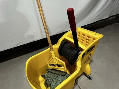 Commercial Mop Bucket and Wringer with Mop