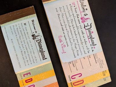 vintage Disneyland ticket books