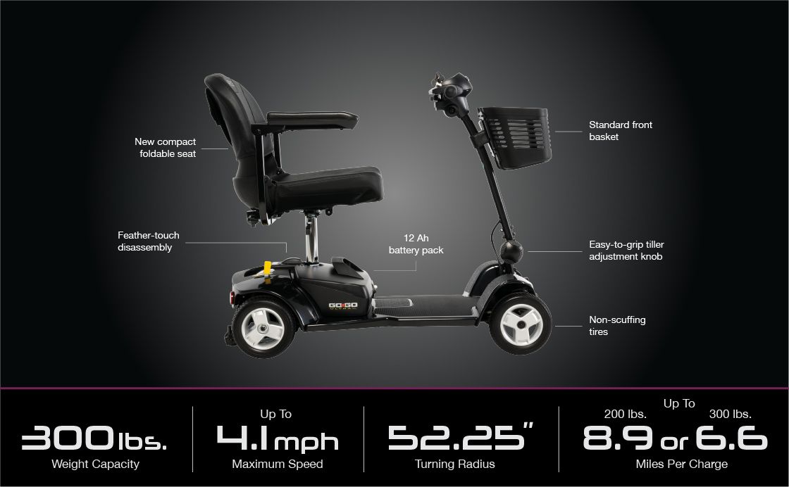 Pride Mobility Scooter - Go Go Ultra X 4 wheel