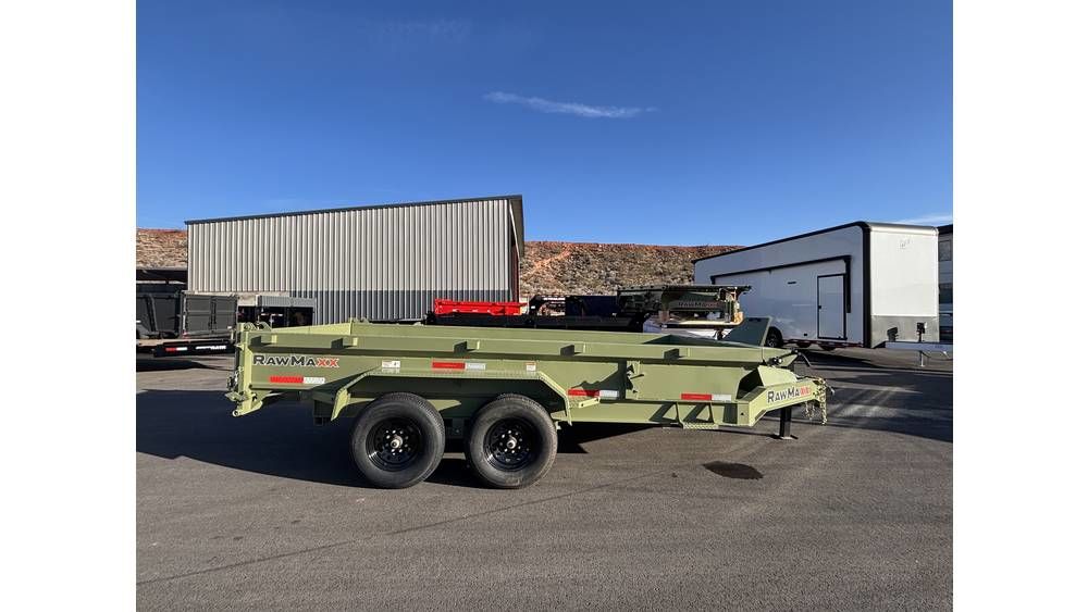 2026 RawMaxx 7x14 GDX Dump Army Green 19'' High Si