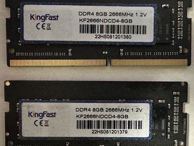 16GB DDR4 RAM (2 x Kingfast DDR4 8gb 2666MHz 1.2v KF2666NDCD4-8GB) - $50 OBO