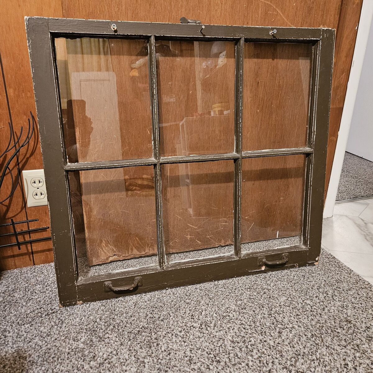 Antique 6 pane window handles and lock