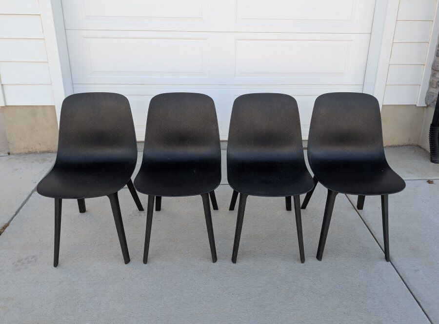 4 Black Ikea Odger Chairs