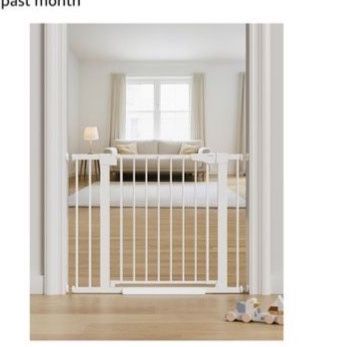 Baby Gate for Stairs and Doorways - White