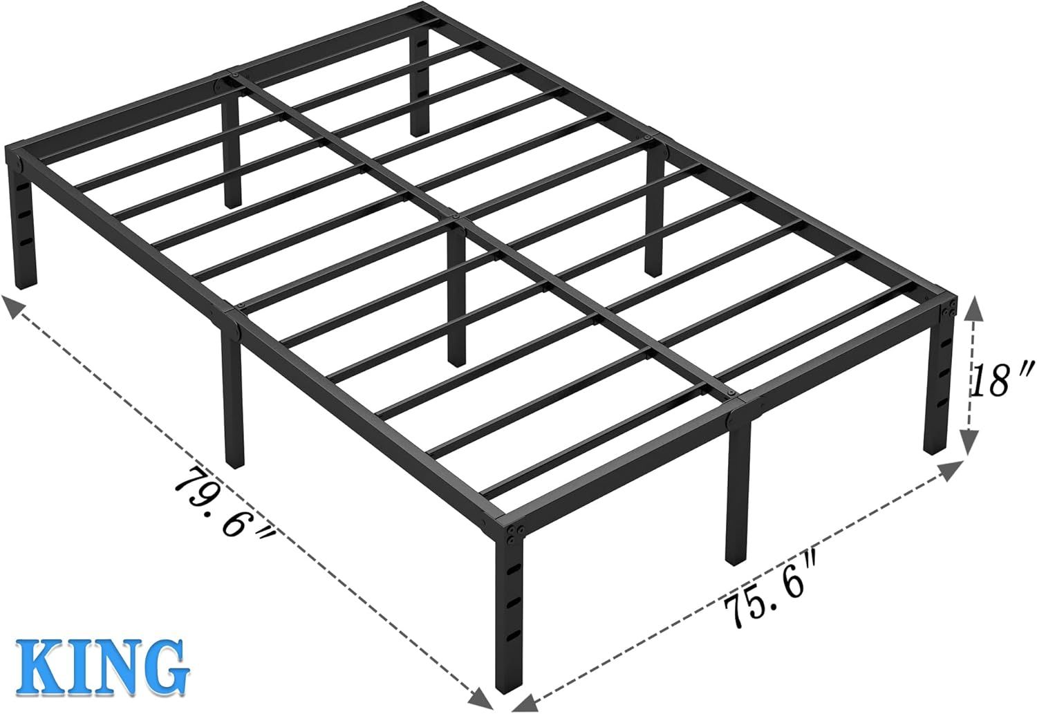 New JETO Metal Bed Frame (New in the box)