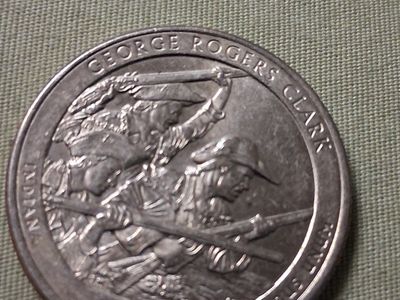 2017 George Rogers Clark Indiana Quarter, US State Park Coin