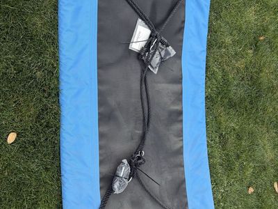HearthSong SkyCurve Rectangular Platform Swing - Blue & Black Outdoor Fun