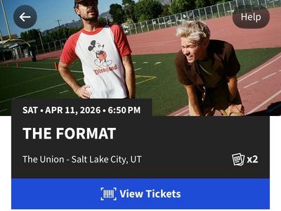 Two GA Tickets TONIGHT The Format