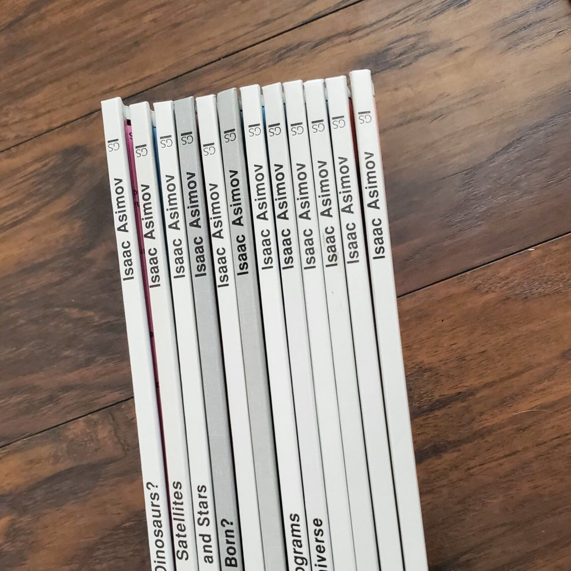 childrens science books, vintage, Isaac Asimov Lib