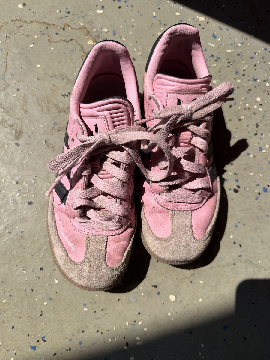Adidas Samba x Messi Pink Black Sneakers Size 2.5 kids