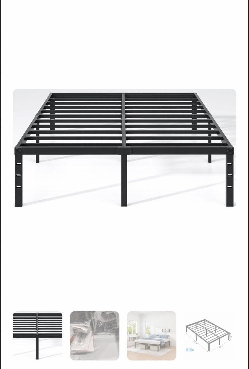 King size metal bed frame
