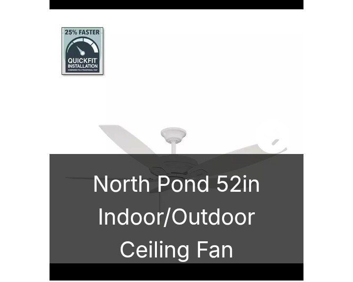Indoor/Outdoor 52" Ceiling Fan (NEW)