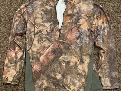 Kings Mountain Shadow Camouflage Long Sleeve Quarter Zip Pullover Shirt XL