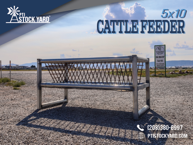 Heavy Duty Cattle Feeder V-Bar 5' tall x 10' Long