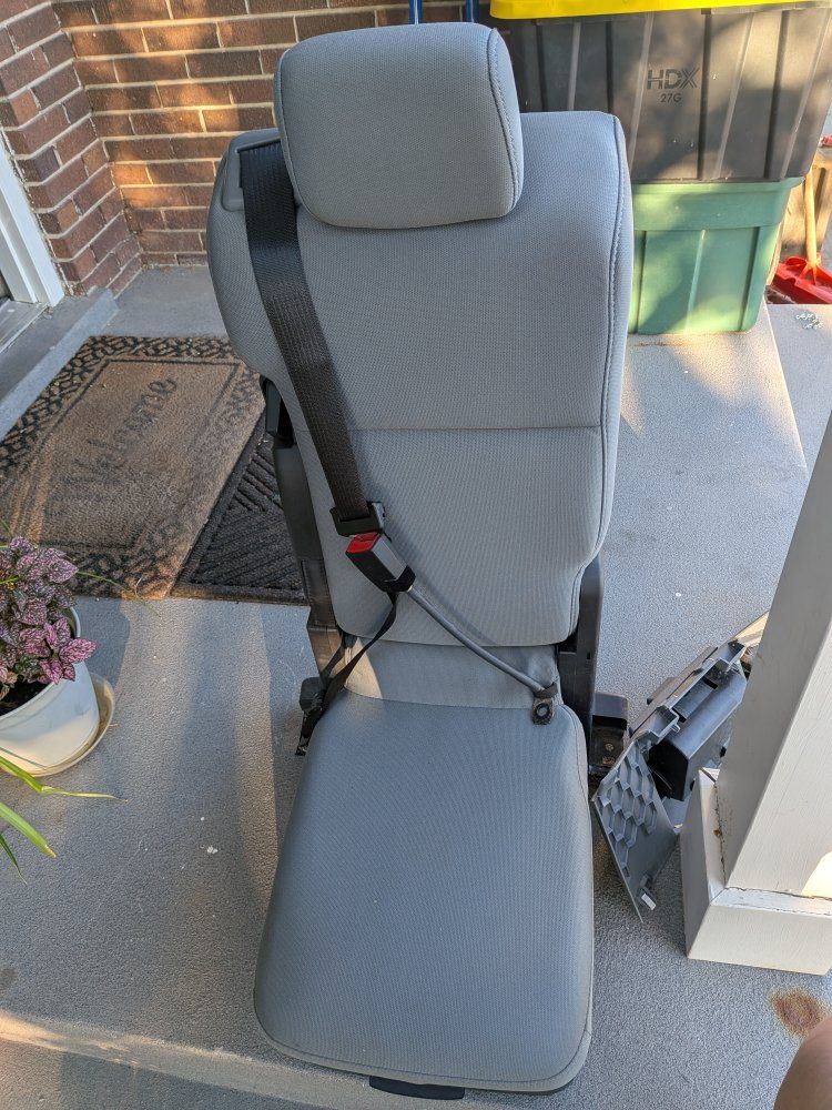 Used Ford F150 (2009-2014) Grey Jump Seat with Console & Cupholders