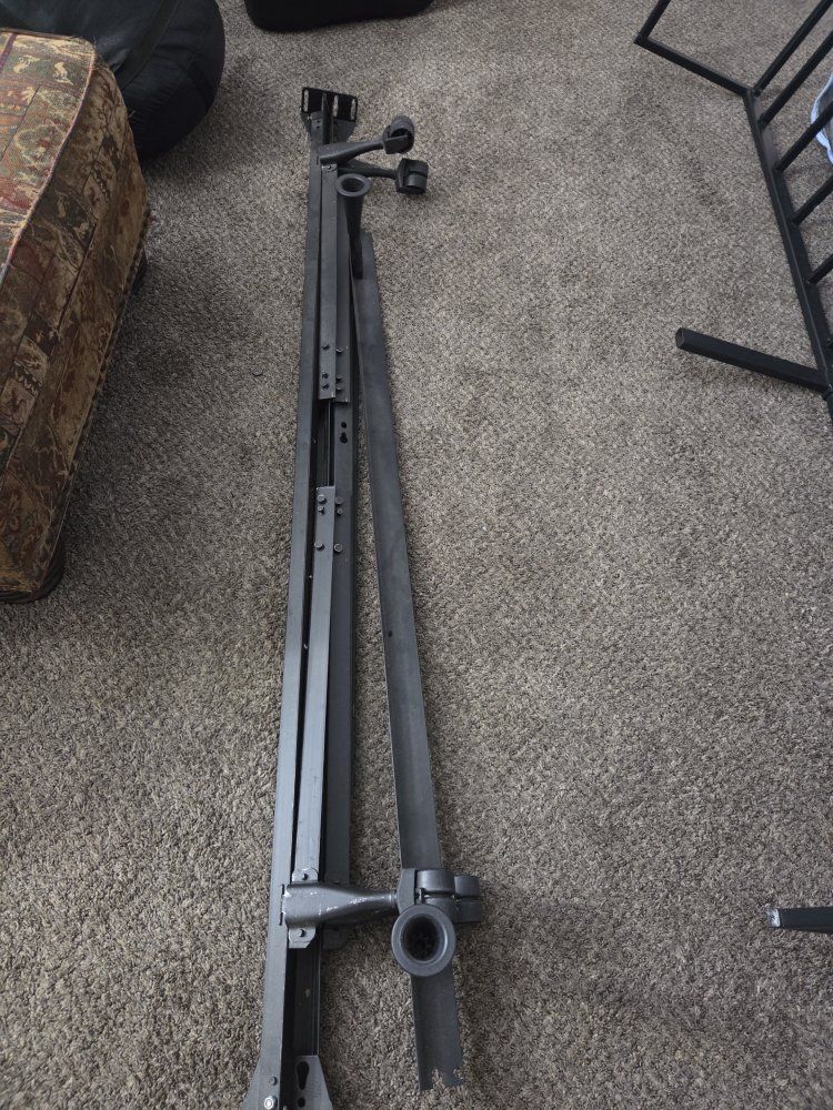 Black Metal Bed Frame Rails - Twin/Full/Queen Adjustable